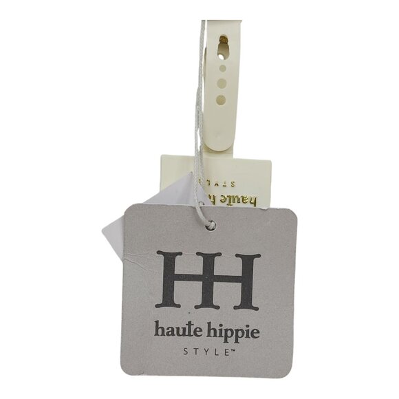 Haute Hippie Tan Leather Belt With Gold Buckle Womens Size M Vachetta - Picture 7 of 12